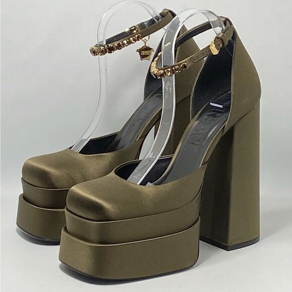 Versace Satin Platform Pumps size 40 - Picture 4 of 14